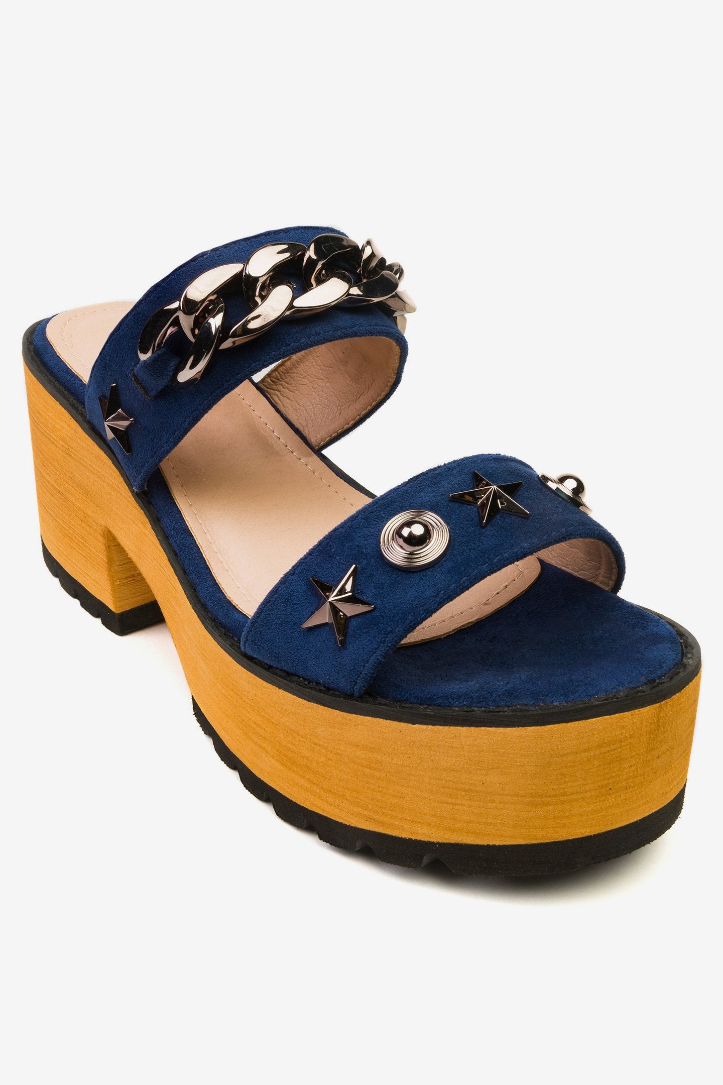 Sandalia Mujer Azul Naty Azul Chancleta